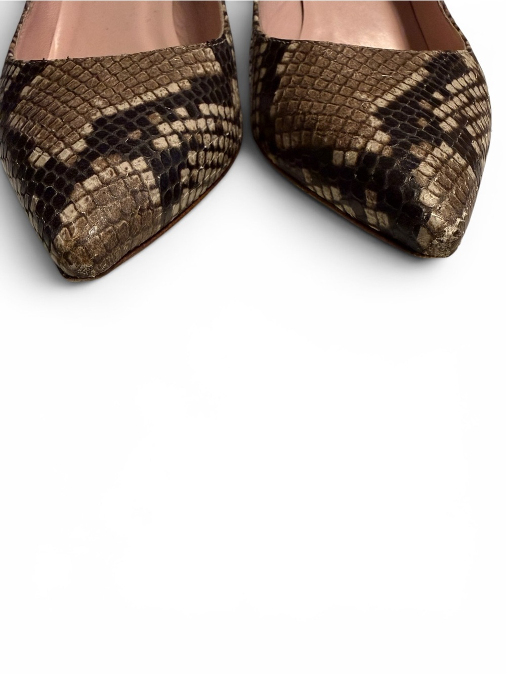 Kate Spade Melanie Python Snakeskin Kitten Heels Size 7 - Picture 5 of 13